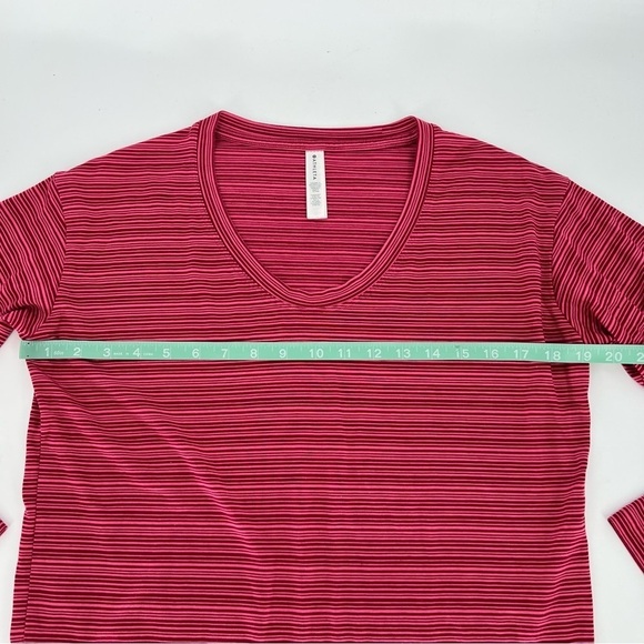 Athleta Cloudlight Stratus Shirt Womens XS Striped Long Sleeve Top Dark Pink - Picture 10 of 11